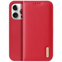 DUX DUCIS Hivo kožené flipové pouzdro pro iPhone 15 Pro - červené
