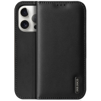DUX DUCIS Hivo kožené flipové pouzdro pro iPhone 15 Pro Max - černé