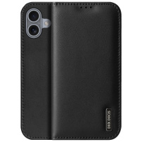 DUX DUCIS Hivo kožené flipové pouzdro pro iPhone 16 Plus - černé