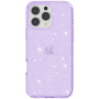 Transparentní kryt se třpytkami pro iPhone 16 Pro Max - fialový
