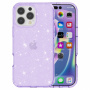 Transparentní kryt se třpytkami pro iPhone 16 Pro Max - fialový