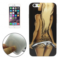 Ochranný kryt / obal s průhledným obvodovým rámečkem pro Apple iPhone 6S / 6 - sexy dívka s blond vlasy