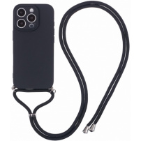 Ochranný kryt se šňůrkou pro iPhone 16 Pro Max - černý