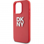 DKNY Stack Logo kryt s poutkem pro iPhone 15 Pro - červený