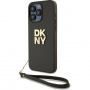 DKNY Stack Logo kryt s poutkem pro iPhone 15 Pro - olivový