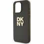 DKNY Stack Logo kryt s poutkem pro iPhone 15 Pro - olivový
