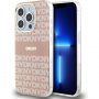 DKNY Repeat Pattern Tonal Stripe kryt s MagSafe pro iPhone 13 Pro Max - růžový