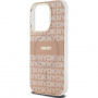 DKNY Repeat Pattern Tonal Stripe kryt s MagSafe pro iPhone 13 Pro Max - růžový