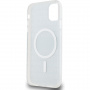 DKNY Repeat Pattern Tonal Stripe kryt s MagSafe pro iPhone 11 - tmavě modrý