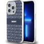 DKNY Repeat Pattern Tonal Stripe kryt s MagSafe pro iPhone 13 Pro Max - tmavě modrý