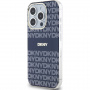 DKNY Repeat Pattern Tonal Stripe kryt s MagSafe pro iPhone 13 Pro Max - tmavě modrý