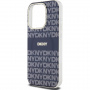 DKNY Repeat Pattern Tonal Stripe kryt s MagSafe pro iPhone 13 Pro Max - tmavě modrý