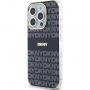 DKNY Repeat Pattern Tonal Stripe kryt s MagSafe pro iPhone 14 Pro Max - černý
