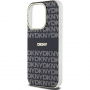 DKNY Repeat Pattern Tonal Stripe kryt s MagSafe pro iPhone 14 Pro Max - černý