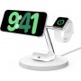 BELKIN Boost Charge Pro 3v1 magnetický bezdrátový stojánek pro iPhone / Apple Watch / AirPods - 15W - bílý