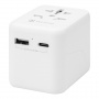 Tactical PTP univerzální cestovní adaptér s porty USB-C / USB-A a výsuvnými zástrčkami -12W - bílý