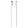 PURO Soft nabíjecí a datový kabel USB-C / Lightning pro iPhone / iPad / iPod / AirPods - 1,5 m - bílý