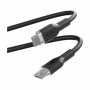 PURO Soft nabíjecí a datový kabel USB-C / USB-C pro iPhone / iPad / AirPods - 1,5 m - černý