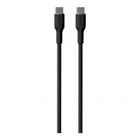 PURO Soft nabíjecí a datový kabel USB-C / USB-C pro iPhone / iPad / AirPods - 1,5 m - černý