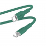 PURO Soft nabíjecí a datový kabel USB-C / USB-C pro iPhone / iPad / AirPods - 1,5 m - tmavě zelený