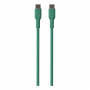 PURO Soft nabíjecí a datový kabel USB-C / USB-C pro iPhone / iPad / AirPods - 1,5 m - tmavě zelený