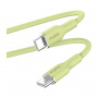 PURO Soft nabíjecí a datový kabel USB-C / USB-C pro iPhone / iPad / AirPods - 1,5 m - světle zelený