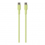 PURO Soft nabíjecí a datový kabel USB-C / USB-C pro iPhone / iPad / AirPods - 1,5 m - světle zelený