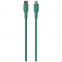 PURO Soft nabíjecí a datový kabel USB-C / Lightning pro iPhone / iPad / iPod / AirPods - 1,5 m - zelený