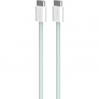 PURO Fabrik 2.0 opletený nabíjecí a datový kabel - USB-C na USB-C - 1,5 m - zelený