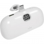 PURO Power Plug kapesní powerbanka s integrovaným konektorem USB-C - 5 000 mAh - bílá