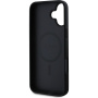 Guess Grained Classic Logo kryt s MagSafe pro iPhone 16 Plus - černý