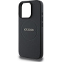 Guess Grained Classic Logo kryt s MagSafe pro iPhone 16 Pro Max - černý