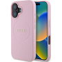 Guess Grained Classic Logo kryt s MagSafe pro iPhone 16 - růžový
