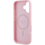 Guess Grained Classic Logo kryt s MagSafe pro iPhone 16 - růžový