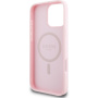 Guess Grained Classic Logo kryt s MagSafe pro iPhone 16 Pro Max - růžový