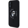 Karl Lagerfeld Karl and Choupette silikonový kryt s MagSafe pro iPhone 16 Plus - černý