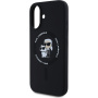 Karl Lagerfeld Karl and Choupette silikonový kryt s MagSafe pro iPhone 16 Plus - černý