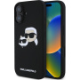 Karl Lagerfeld Double Heads silikonový kryt s MagSafe pro iPhone 16 Plus - černý