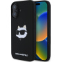 Karl Lagerfeld Choupette Head silikonový kryt s MagSafe pro iPhone 16 - černý