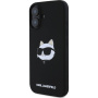 Karl Lagerfeld Choupette Head silikonový kryt s MagSafe pro iPhone 16 - černý