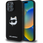 Karl Lagerfeld Choupette Head silikonový kryt s MagSafe pro iPhone 16 Pro Max - černý
