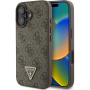 Guess 4G Strass Triangle Metal Logo kryt pro iPhone 16 - hnědý