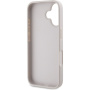Guess 4G Strass Triangle Metal Logo kryt pro iPhone 16 - růžový