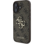 Guess 4G Metal Logo kryt pro iPhone 16 Plus - hnědý