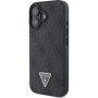 Guess 4G Strass Triangle Metal Logo kryt s popruhem pro iPhone 16 - šedý