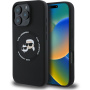 Karl Lagerfeld K&CH Heads silikonový kryt s MagSafe pro iPhone 16 Pro - černý