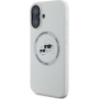 Karl Lagerfeld K&CH Heads silikonový kryt s MagSafe pro iPhone 16 - béžový