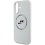 Karl Lagerfeld K&CH Heads silikonový kryt s MagSafe pro iPhone 16 - béžový