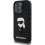 Karl Lagerfeld 3D Rubber Ikonik kryt pro iPhone 16 Pro - černý