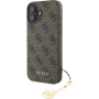 Guess 4G Charms kryt pro iPhone 16 Plus - hnědý